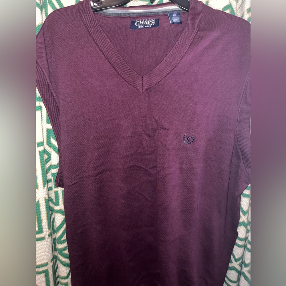CHAPS Burgundy Vest- NWT-A46